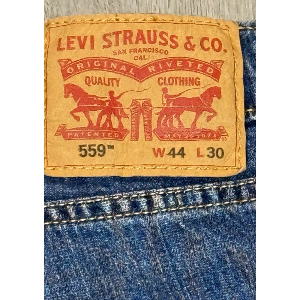 Levi's 559 Relaxed Straight Fit Jeans Men's Size 44x30 Medium Blue Stretch NWT - Picture 12 of 12